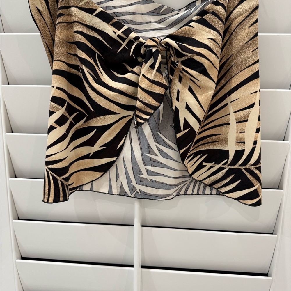 Carabella Women’s Black and beige swimsuit cover‎ up